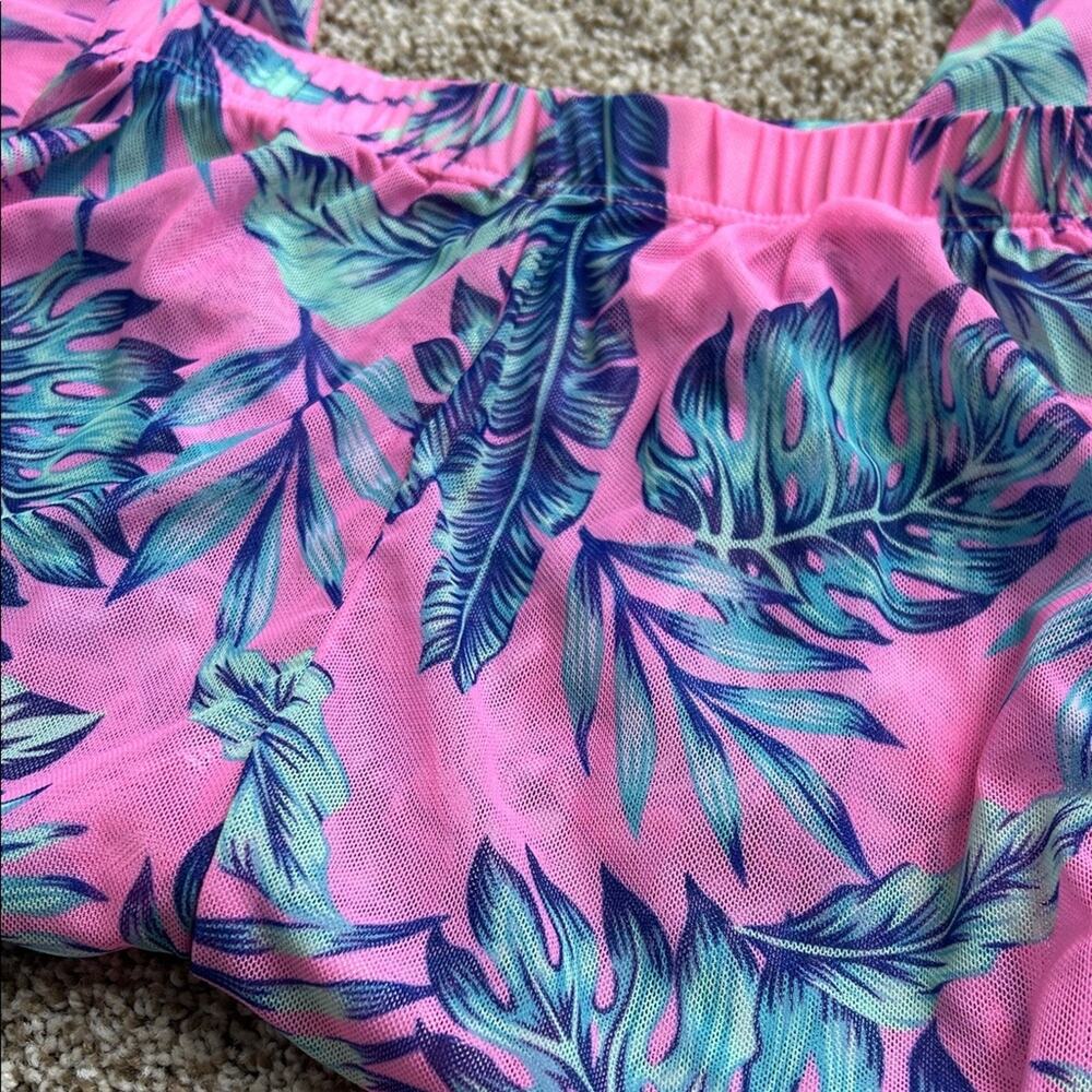 Kids Tropical Pull on Sheer Gauze Beach Pants, Size 5Y - Picture 4 of 5